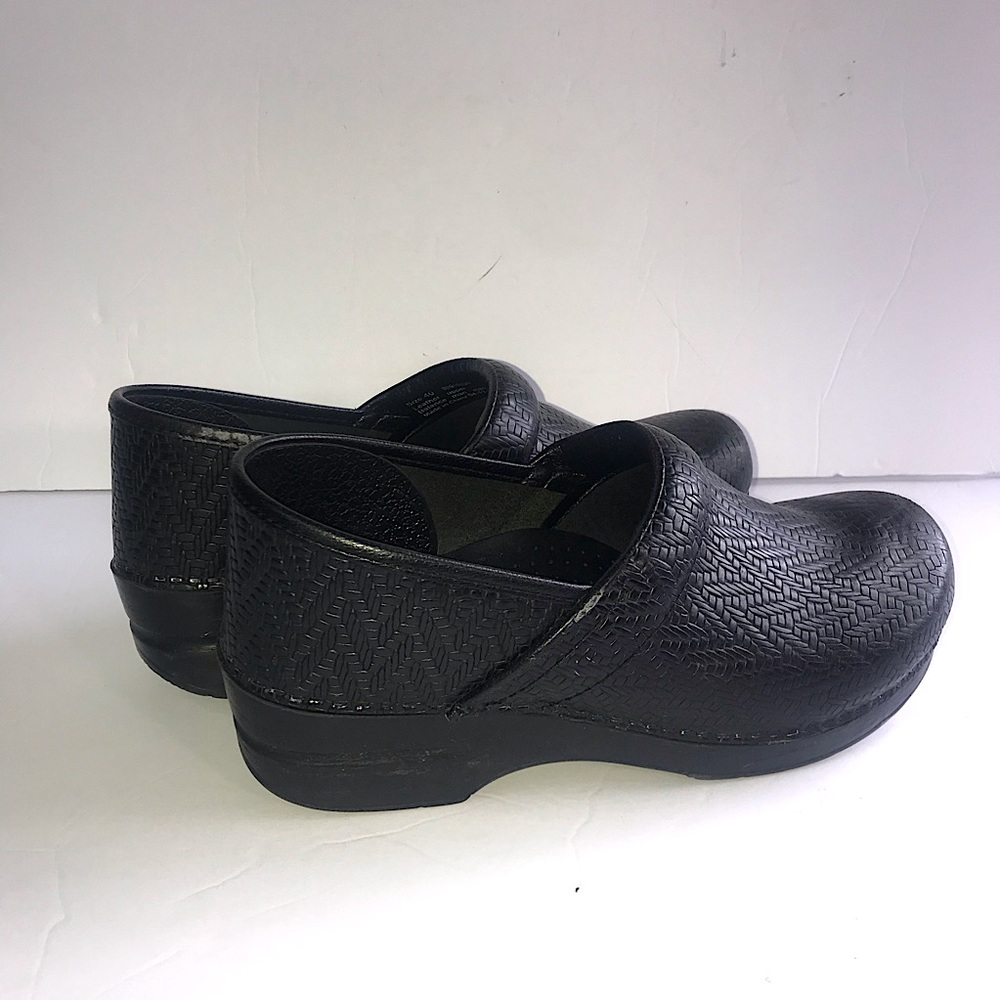 Dansko Woven Leather Clog Comfort Shoe Black 40